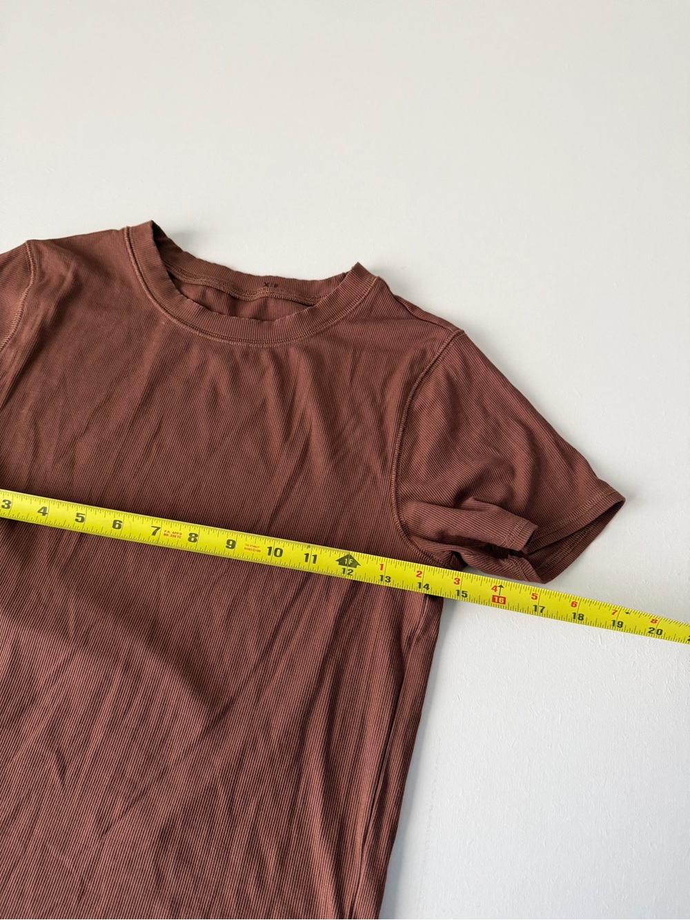 Brown Vuori Pose Fitted Tee - Picture 4 of 5